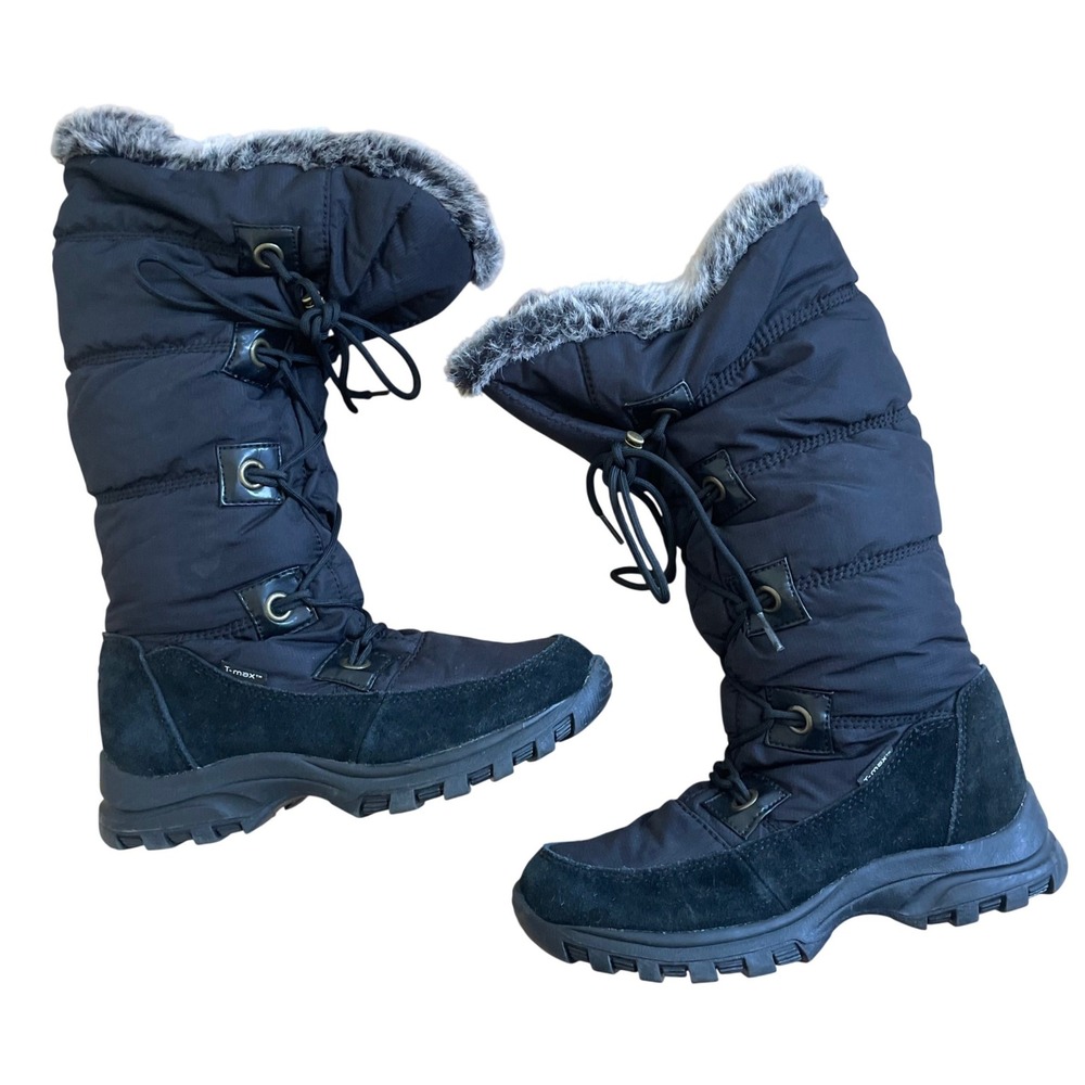 Denver‎ Hayes T-max Water Resistant Faux Fur Lined High Winter Boots Women 7.5